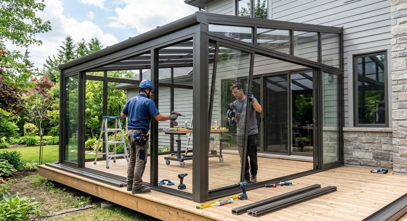 Enclosed Patio Installation project example